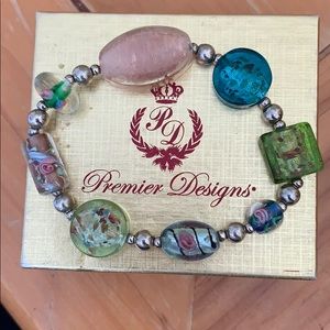 Multi Colored Glass Beaded Bracelet